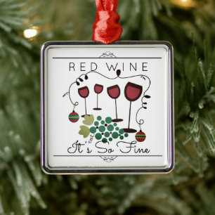 Vin rouge c'est si beau ornement de Noël gourmet