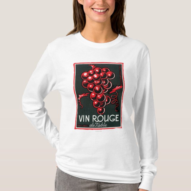 Vin Rouge-De-Tafelwein LabelEurope T-Shirt (Vorderseite)