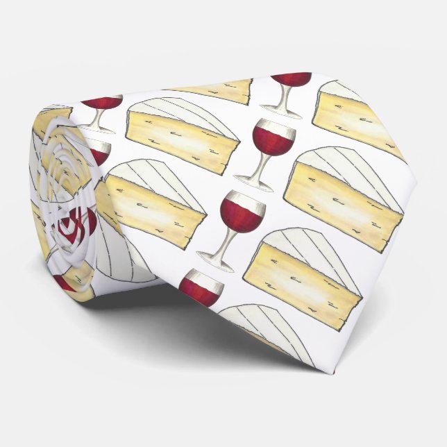 Vin rouge et fromage Brie Merlot Verre Cravate ali (Roulé)