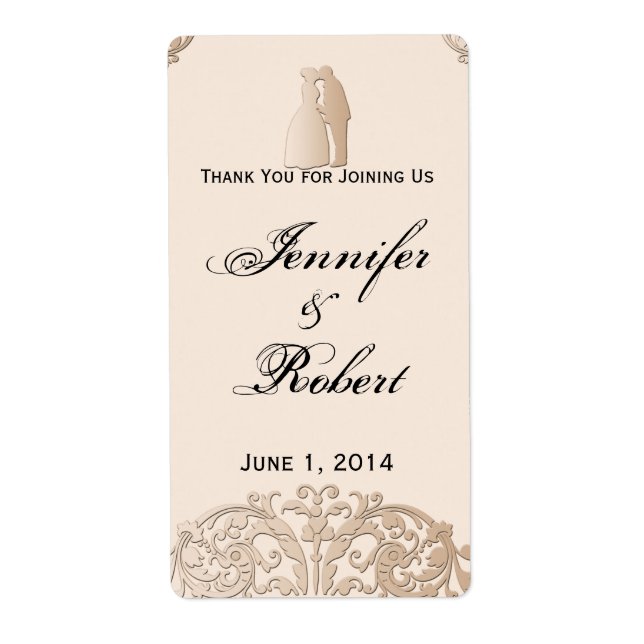 Vin Victorian Gold Filigree Étiquette (Devant)