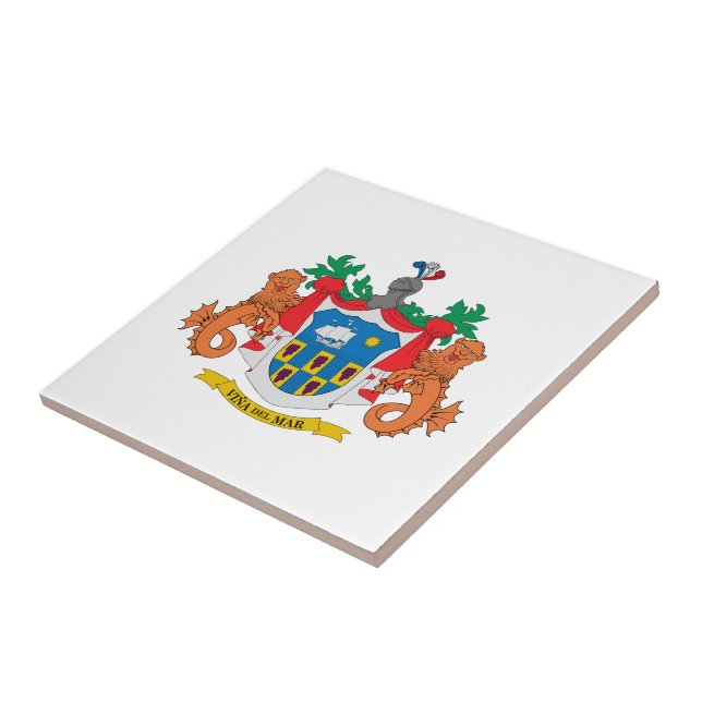 Viña del Mar Wappen, Chile Fliese (Seite)