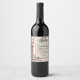 vinaigre d'huile d'olive maison maison étiquette d