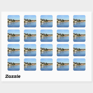 Vinalhaven, Maine landschaftliches Foto Quadratischer Aufkleber