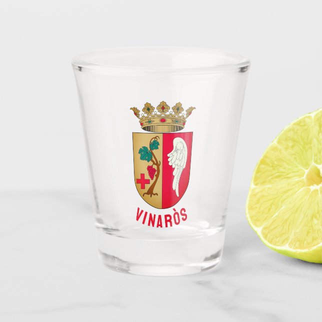 Vinaròs Wappen - Gemeinde Valenciana Schnapsglas (Vorderseite)