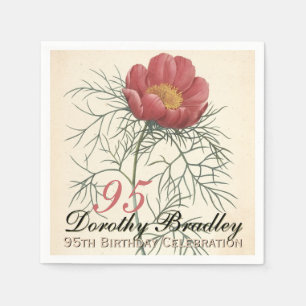 Vinatge Botanical Peony 95. Geburtstagsparty PN Serviette