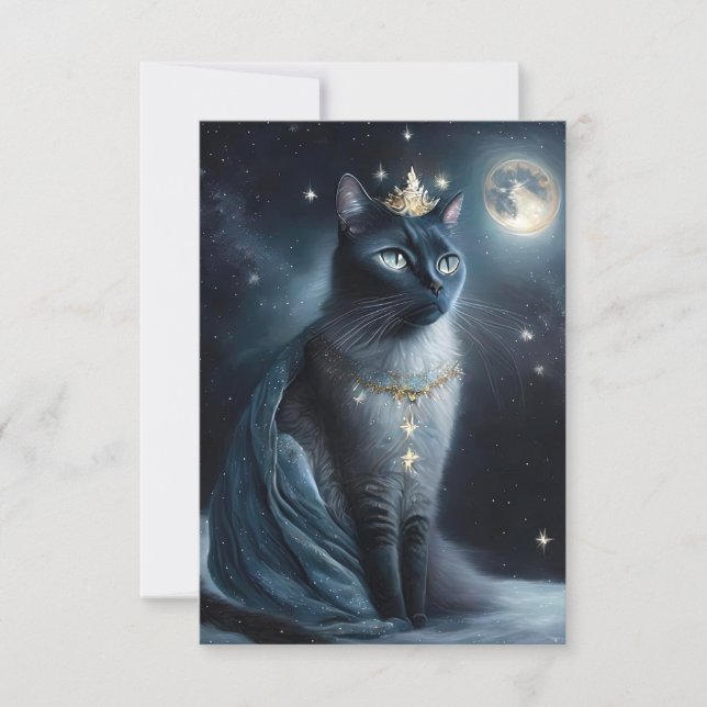 Vinatge Royal Cat Dankeskarte (Vorderseite)