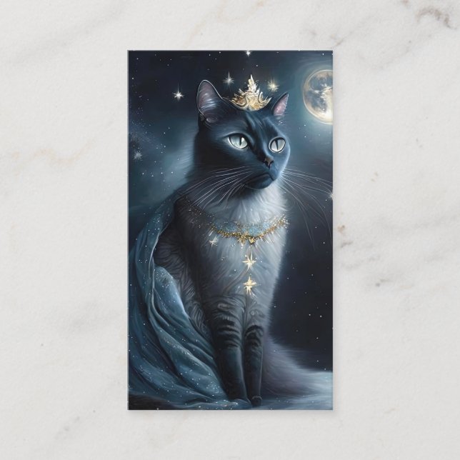 Vinatge Royal Cat Visitenkarte (Vorderseite)