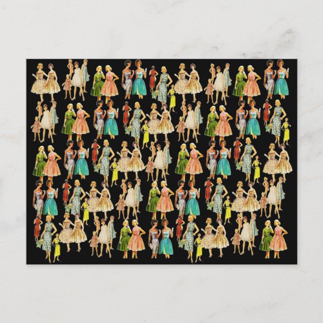 Vinatge Women's Fashion Postkarte (Vorderseite)