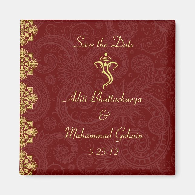 Vinayaka Gastgeschenk Hochzeit Magnets Magnet (Vorne)