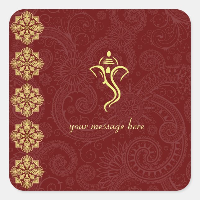 Vinayaka Wedding Stickers (Vorderseite)