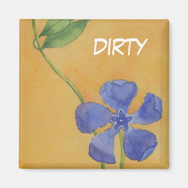"Vinca" Dish Washer Status Floral Magnet (Vorne)