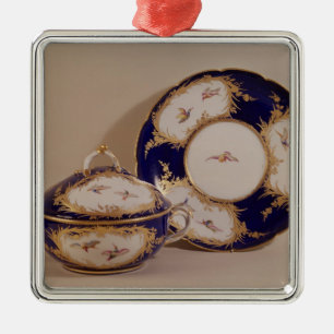 Vincennes Schüssel und Stand, c.1745 Silbernes Ornament