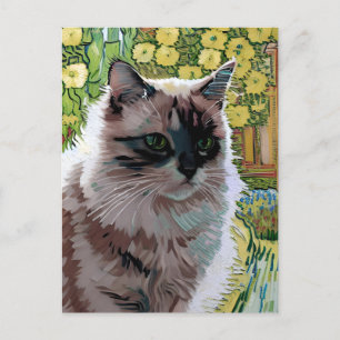Vincent Cat Gogh Postcard Postkarte