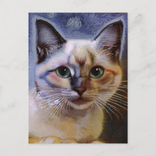 Vincent Cat Gogh Postcard Postkarte