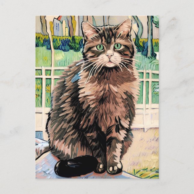 Vincent Cat Gogh Postcard Postkarte (Vorderseite)