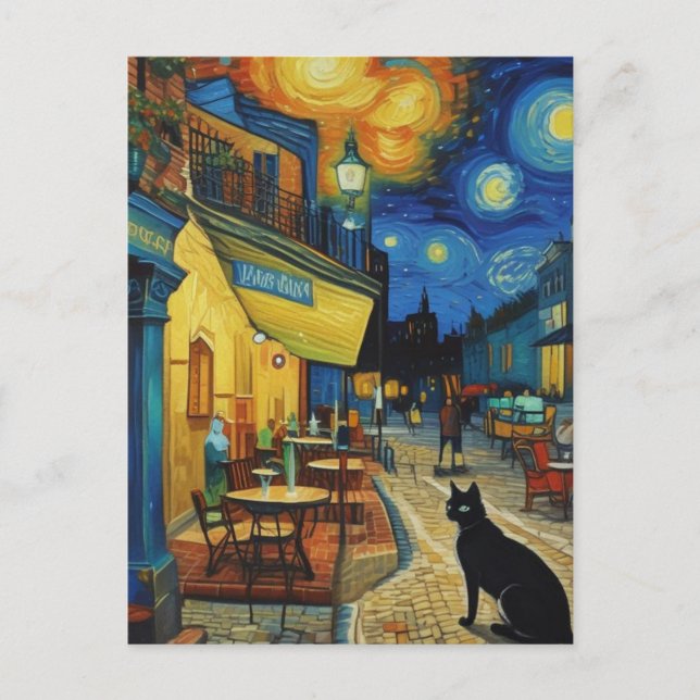 Vincent Cat Gogh Postkarte (Vorderseite)