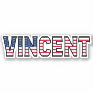 Vincent Nom Prénom USA Autocollant Set d'autocolla