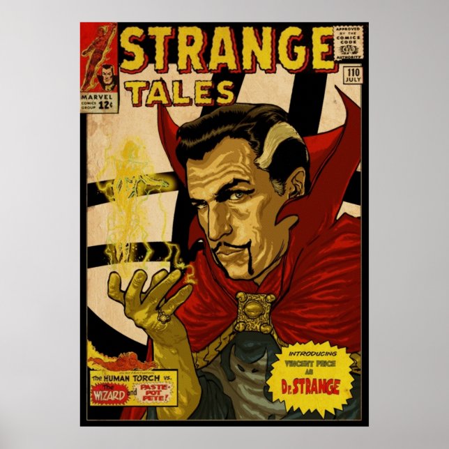VINCENT PREIS ALS DR-STRANGE-RETRO-COMIC-DECKUNG POSTER (Vorne)