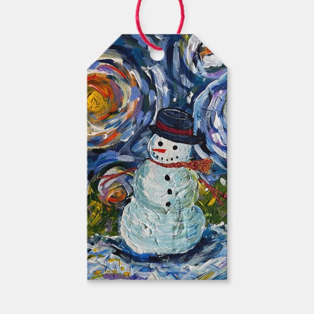 Vincent the Snowman Gift Tags Geschenkanhänger (Vorderseite)