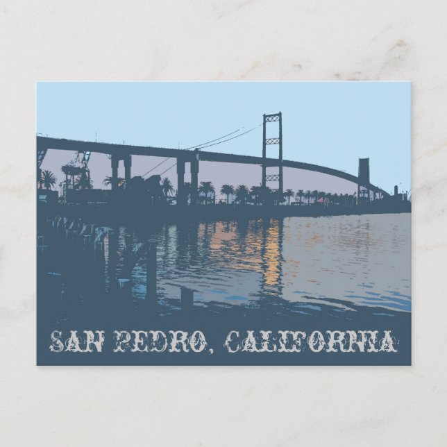 Vincent Thomas Bridge Postcard Postkarte (Vorderseite)