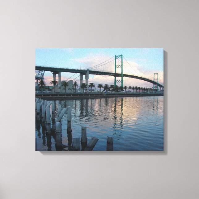 Vincent Thomas Bridge San Pedro Leinwanddruck (Vorderseite)