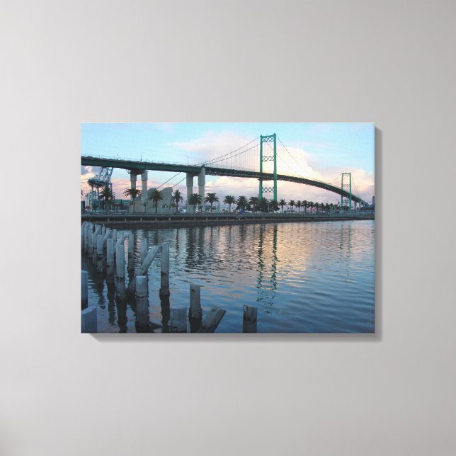 Vincent Thomas Bridge San Pedro Leinwanddruck (Vorderseite)