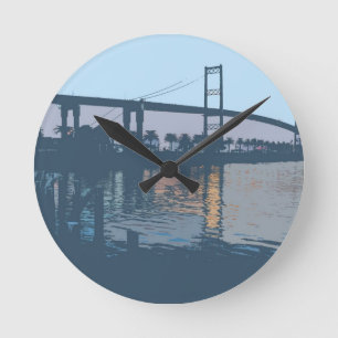 Vincent Thomas Bridge Wall Clock Runde Wanduhr