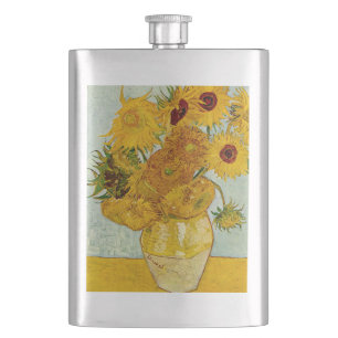 Vincent Van Gogh 12 Sonnenblumen Impressionist Flachmann