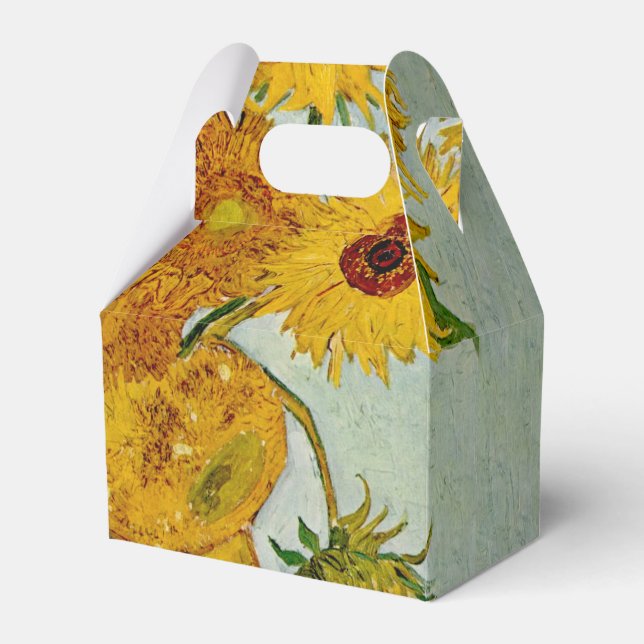 Vincent Van Gogh 12 Sonnenblumen Impressionist Geschenkschachtel (Vorderseite)