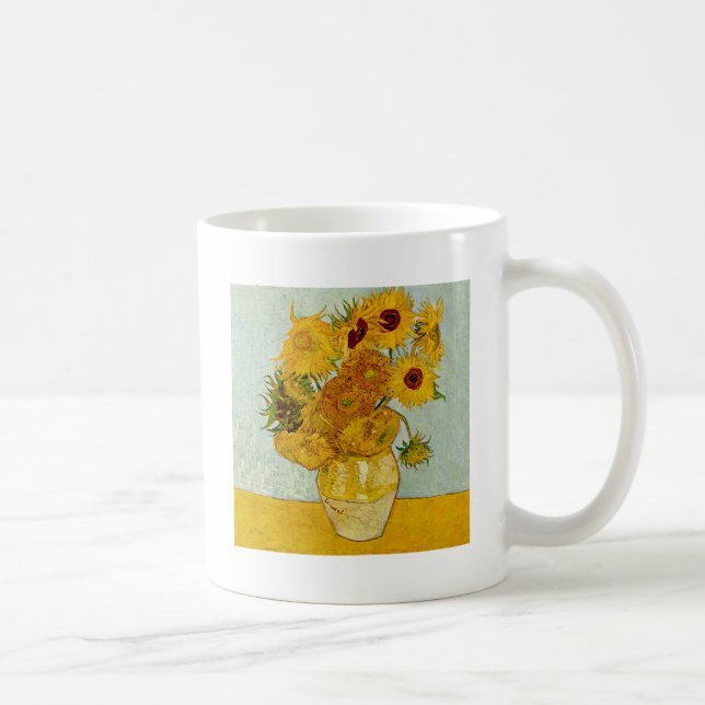 Vincent Van Gogh 12 Sonnenblumen Impressionist Kaffeetasse (Rechts)