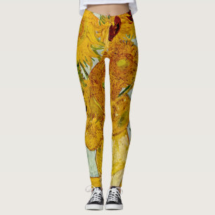 Vincent Van Gogh 12 Sonnenblumen Impressionist Leggings