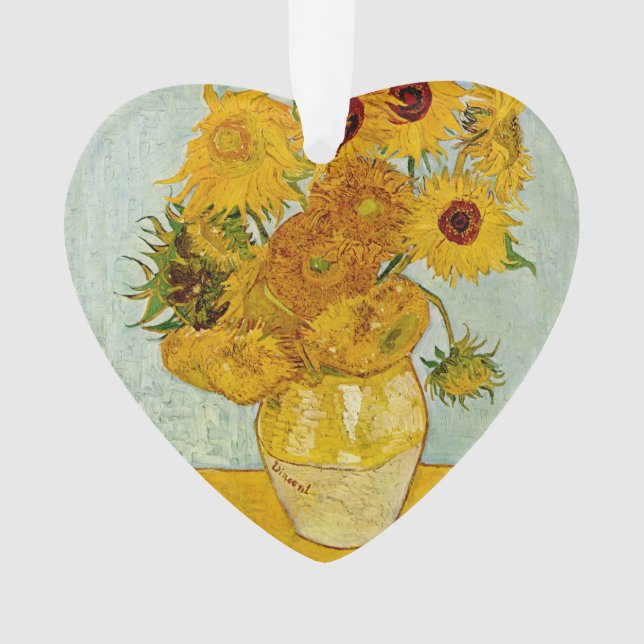 Vincent Van Gogh 12 Sonnenblumen Impressionist Ornament (Vorderseite)
