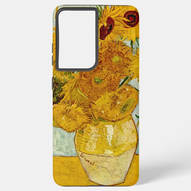 Vincent Van Gogh 12 Sonnenblumen Impressionist Samsung Galaxy Hülle (Rückseite)