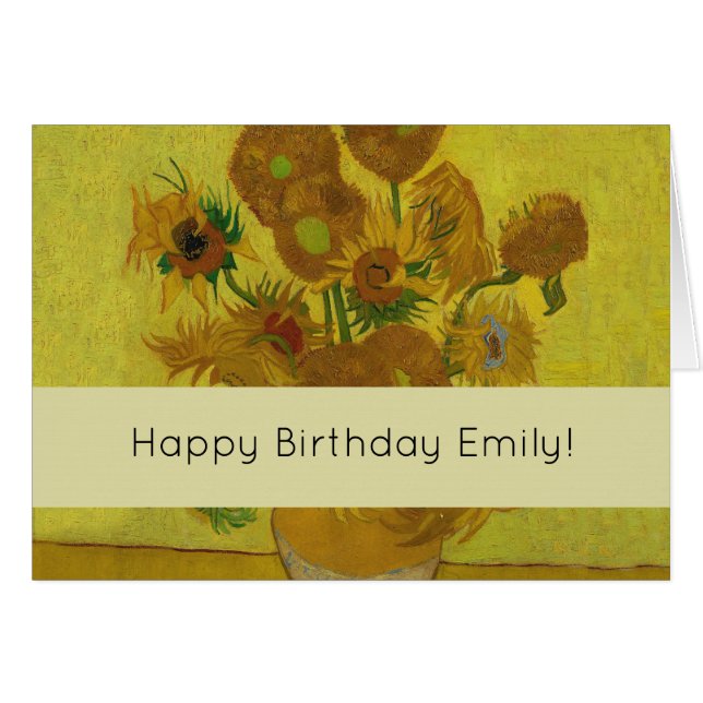 Vincent Van Gogh 15 Peinture de tournesols (Devant horizontal)