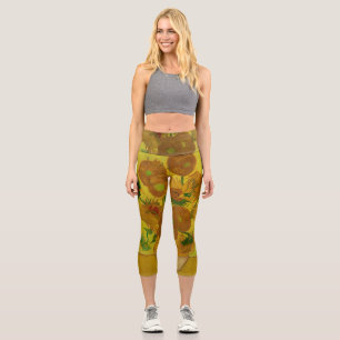 Vincent Van Gogh 15 Sonnenblumen Gemälde Capri Leggings