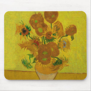 Vincent Van Gogh 15 Sonnenblumen Gemälde Mousepad