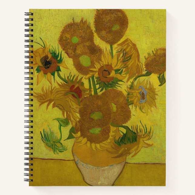 Vincent Van Gogh 15 Sonnenblumen Malerei Notizbuch (Vorderseite)