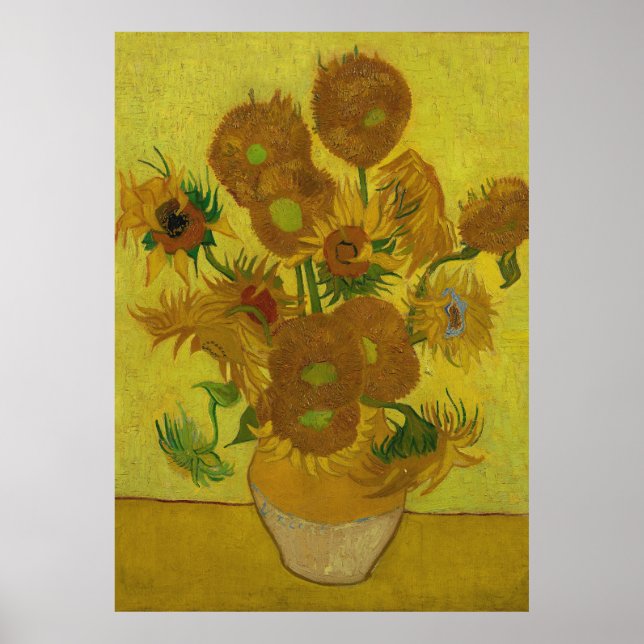 Vincent Van Gogh 15 Sonnenblumen Malerei Poster (Vorne)