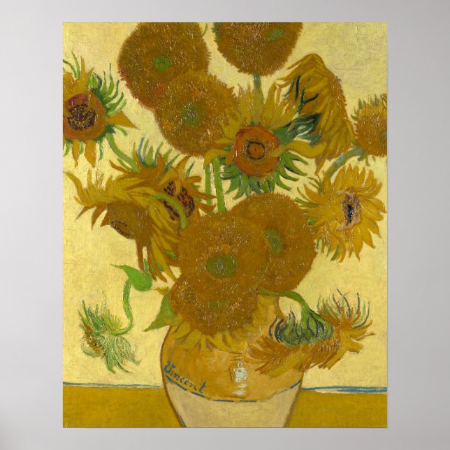 Vincent Van Gogh 15 Sonnenblumen Malerei Poster (Vorne)