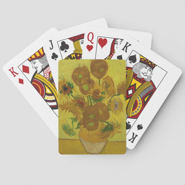 Vincent Van Gogh 15 Sonnenblumen Malerei Spielkarten (Rückseite)