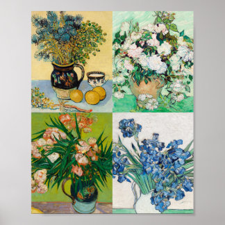 Vincent Van Gogh 1800er Blume Malerkollage Poster