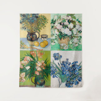 Vincent Van Gogh 1800er Blume Malerkollage Wandteppich