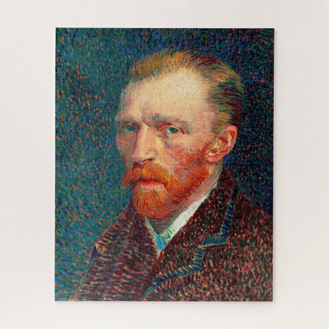 Vincent Van Gogh 1887 Selbstportrait auf Blau (Vertikal)
