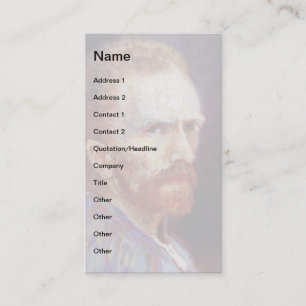 Vincent Van Gogh - 1887 Selbstportrait Malerei Visitenkarte