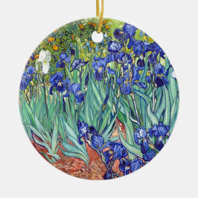 Vincent van Gogh 1889 Iris Keramik Ornament (Vorne)