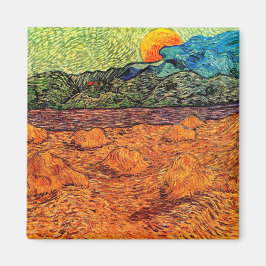 Vincent Van Gogh - Abend Landschaft Rising Moon Magnet