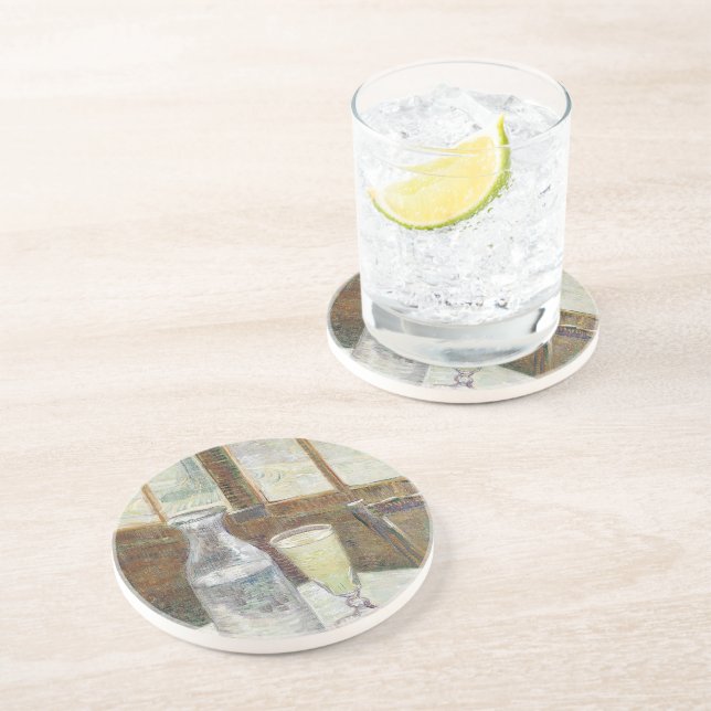 Vincent van Gogh Absinthe Berühmtes Gemälde Getränkeuntersetzer (Seite)