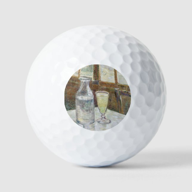 Vincent van Gogh Absinthe Berühmtes Gemälde Golfball (Vorderseite)