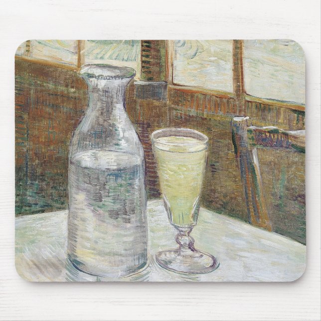 Vincent van Gogh Absinthe Berühmtes Gemälde Mousepad (Vorne)