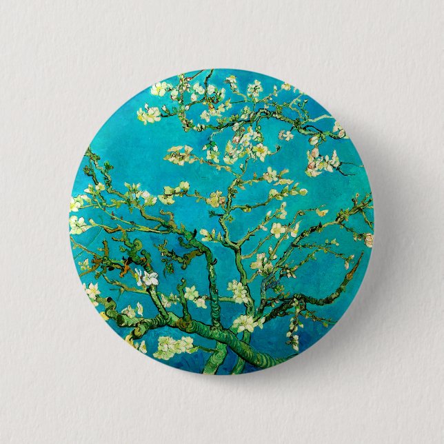 Vincent Van Gogh Almond Blossom Fine Art Button (Vorderseite)